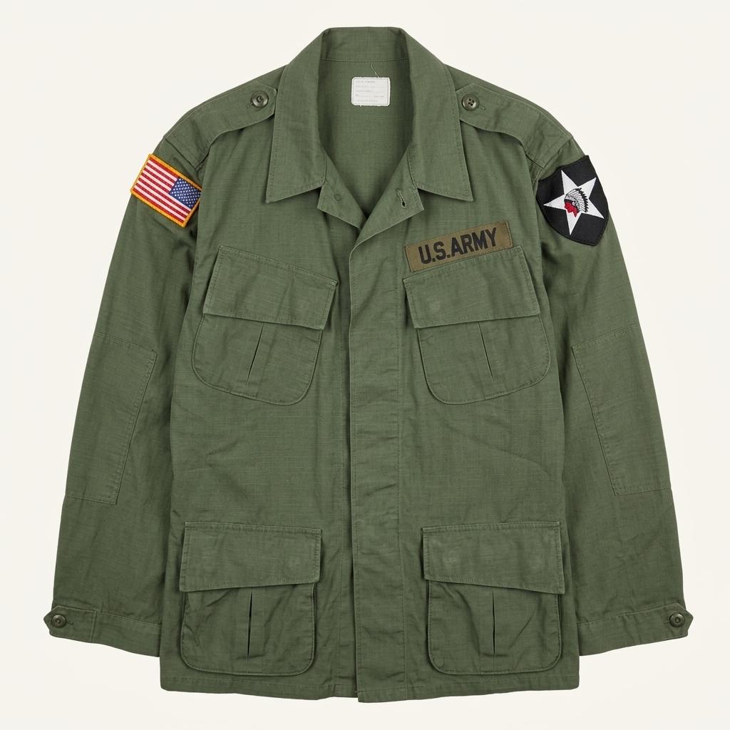 미육군 US ARMY 립스탑 정글퍼티그 자켓 카키 1