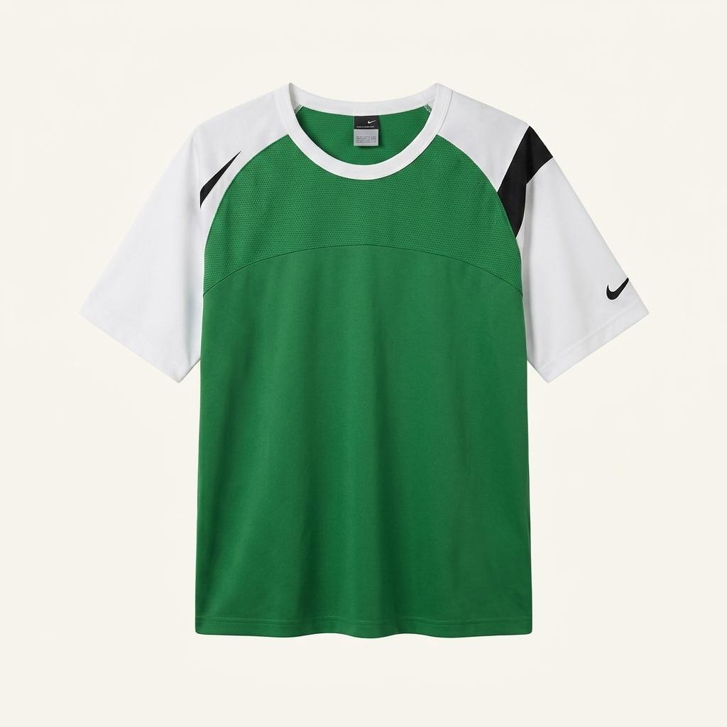 XL,105 )) NIKE 나이키 라운드넥 반팔티셔츠 ! 그린 & 화이트~