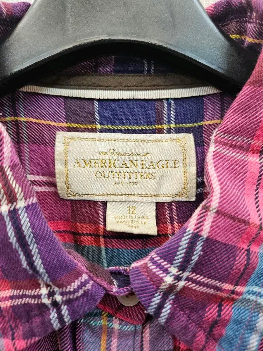 American Eagle Outfitters 핑크 체크 셔츠 (248 4