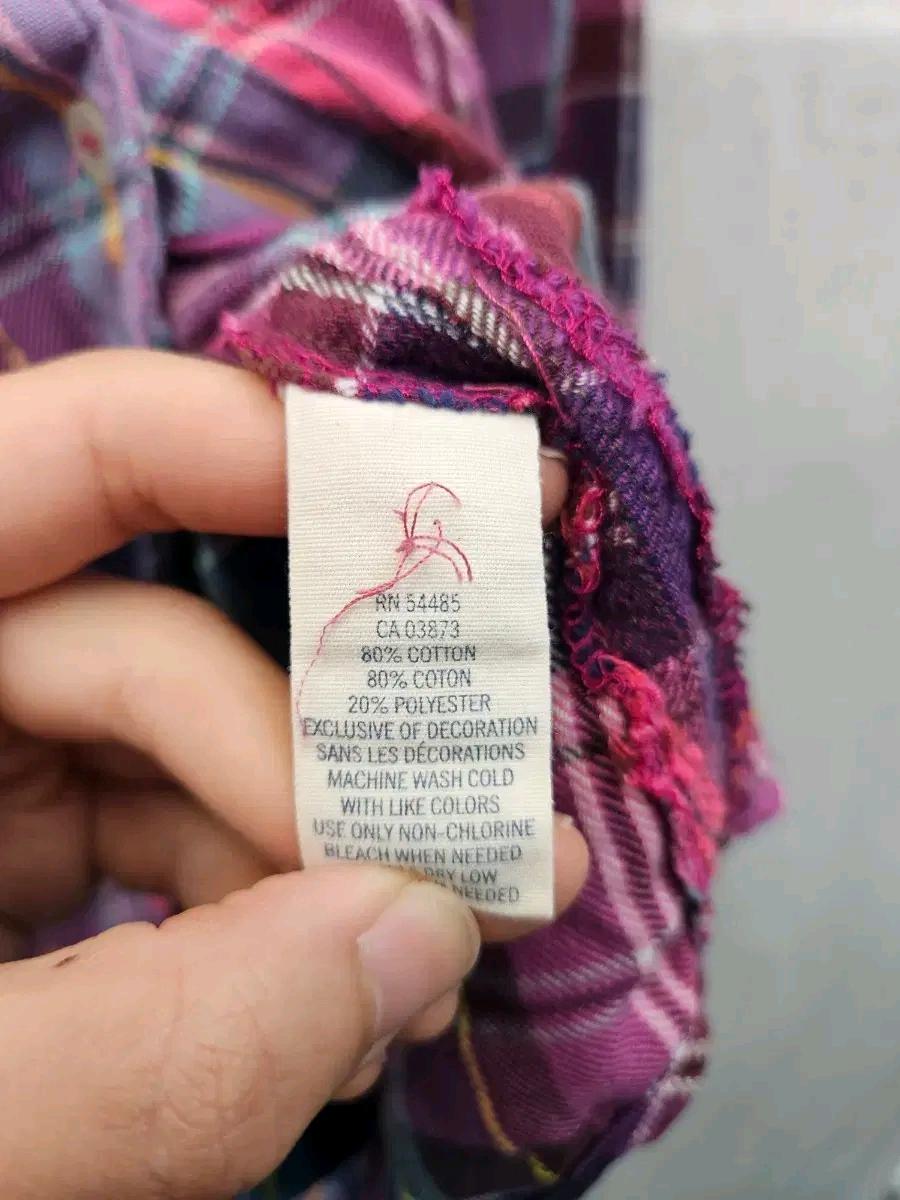 American Eagle Outfitters 핑크 체크 셔츠 (248 5
