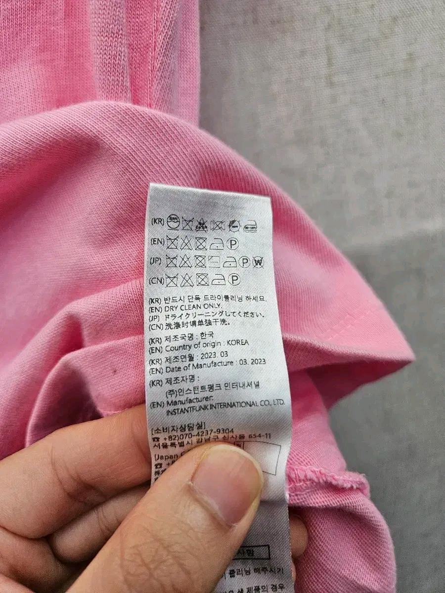 인스턴트펑크 핑크 그래픽 반팔티 (241 6