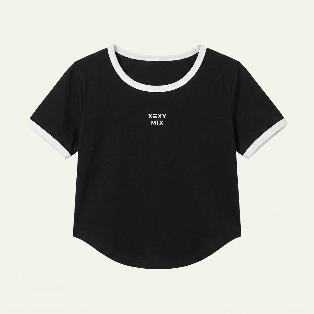 제시믹스 로고 포인트 반팔 티셔츠 블랙 1