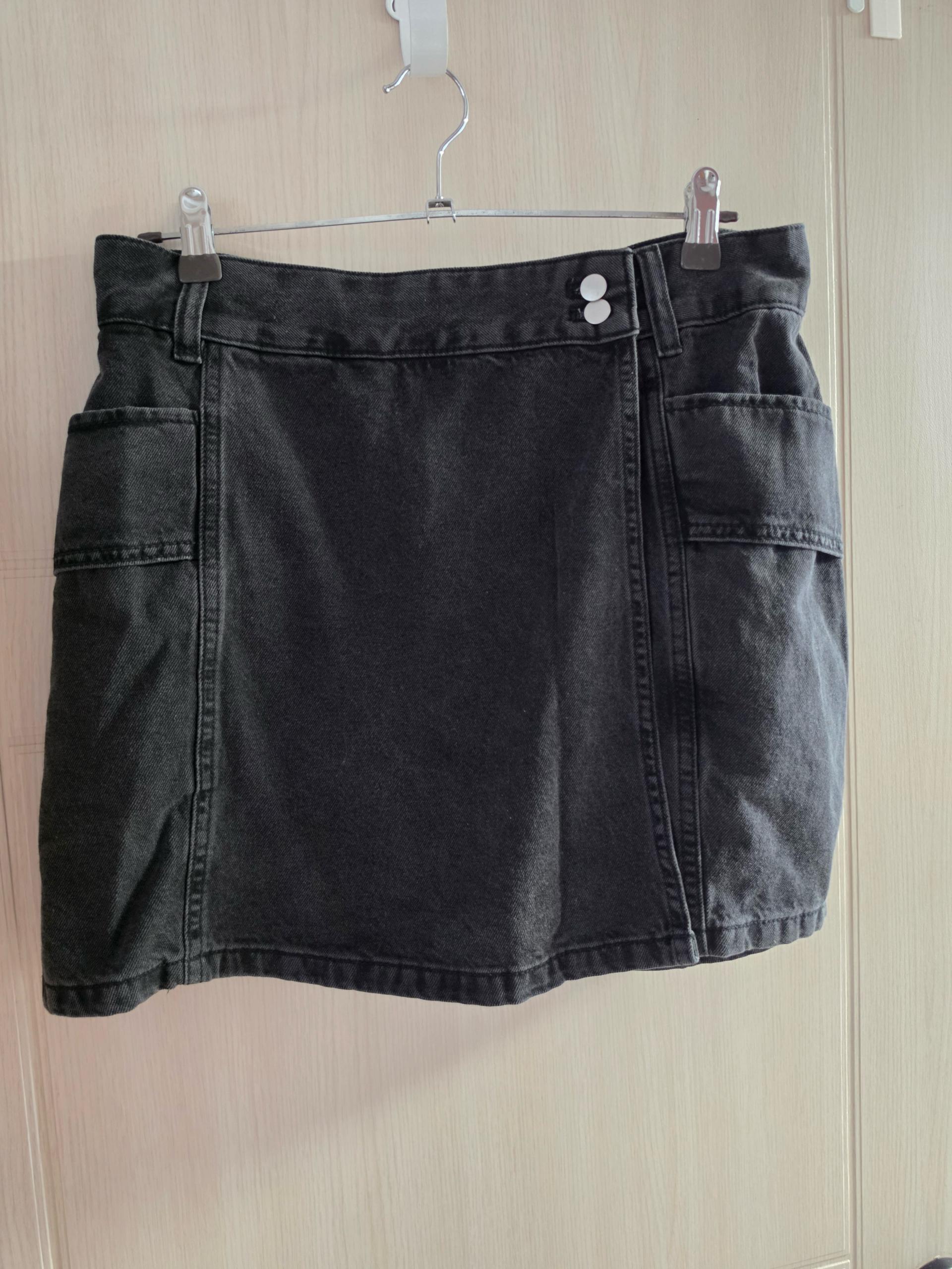 에잇세컨즈 차콜 데님 치마바지 XL 3