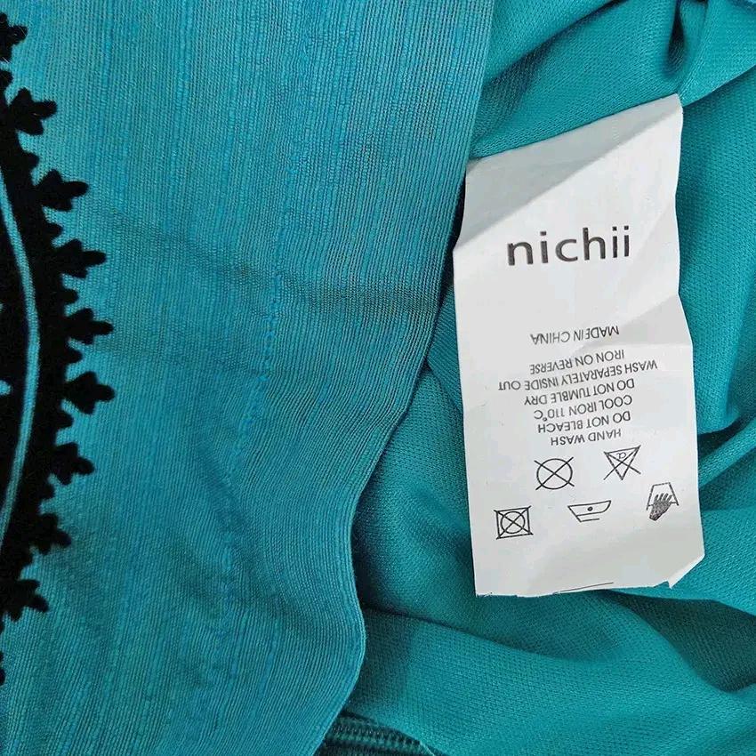 NICHII 여성 춘하 벨벳문양 미니원피스 터콰이즈 (HU45518) 6