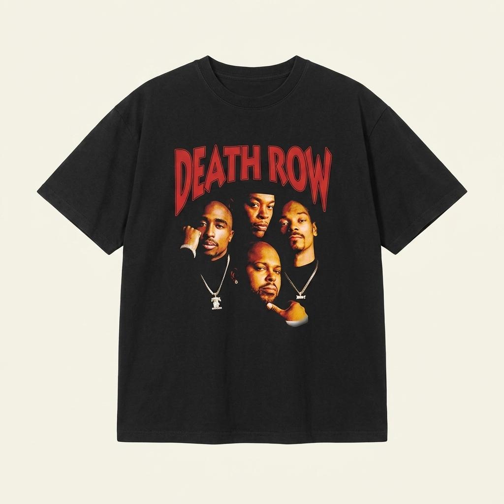빈티지 Death row records 프린팅 반팔 H3177 1