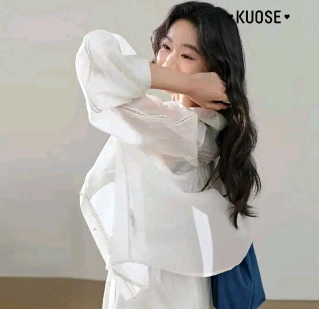 쿠오세 이리디센트 오버레이 리오셀 셔츠 L 4
