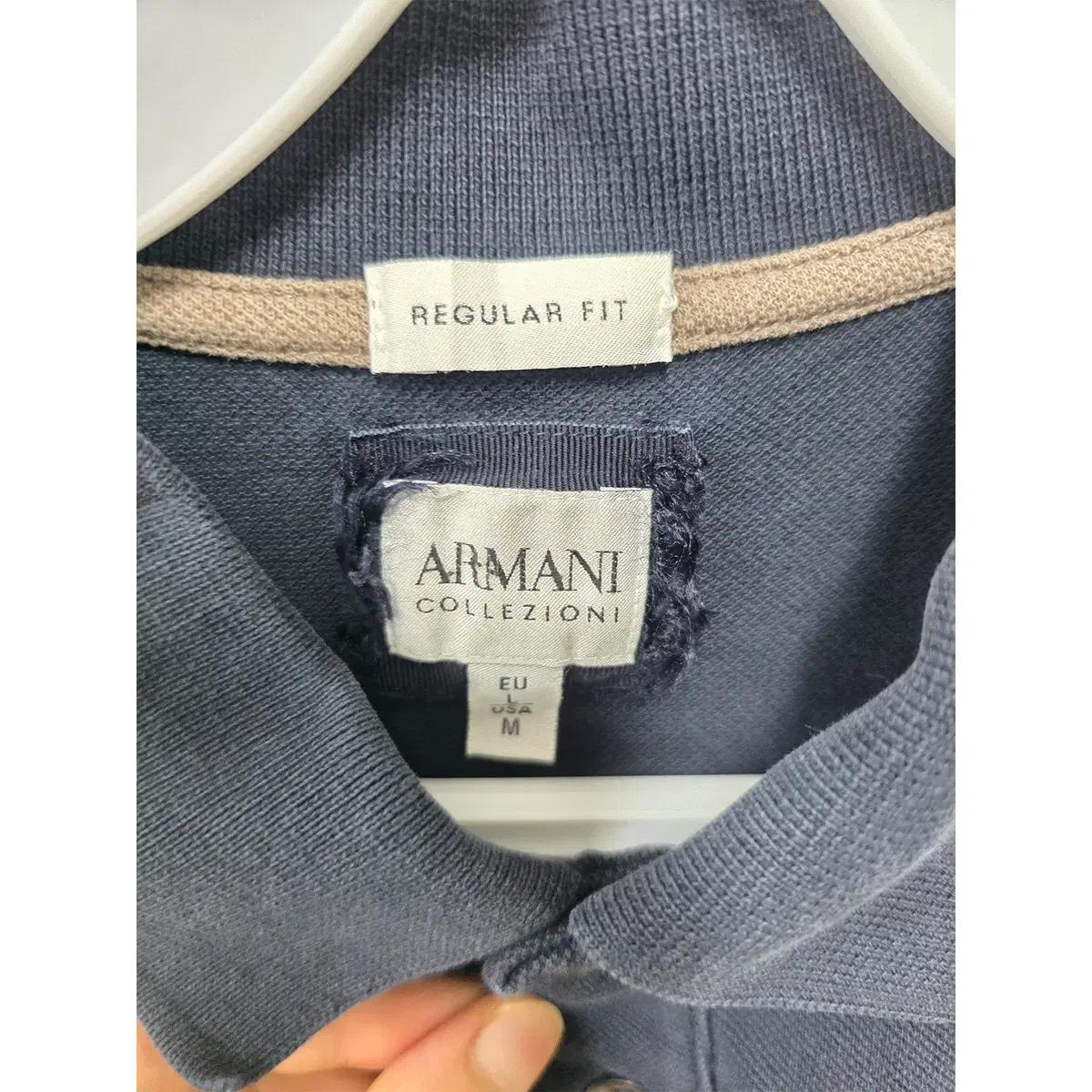 M 아르마니 (알마니) 블랙 반팔 카라 티 E149 3