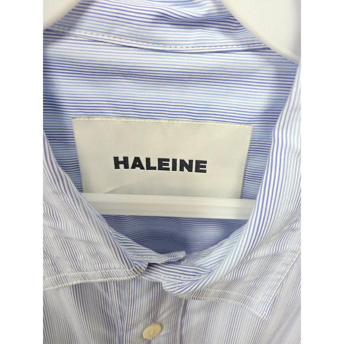 L 알렌느 HALEINE 블루 스트라이프 반팔 셔츠(남녀공용) E151 3