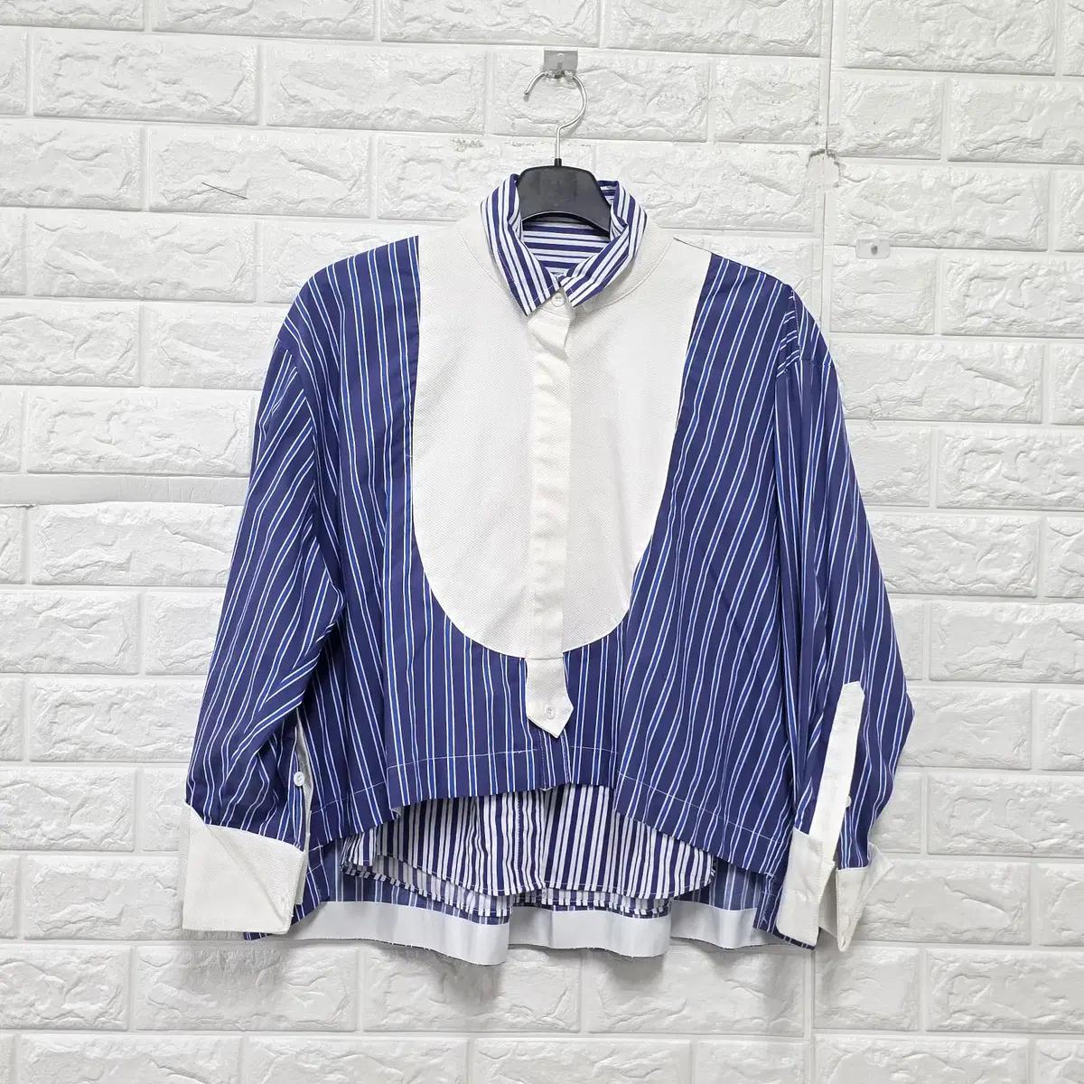 M 21s 사카이 SACAI 레이어링 스트라이프 셔츠 블라우스 E153 2