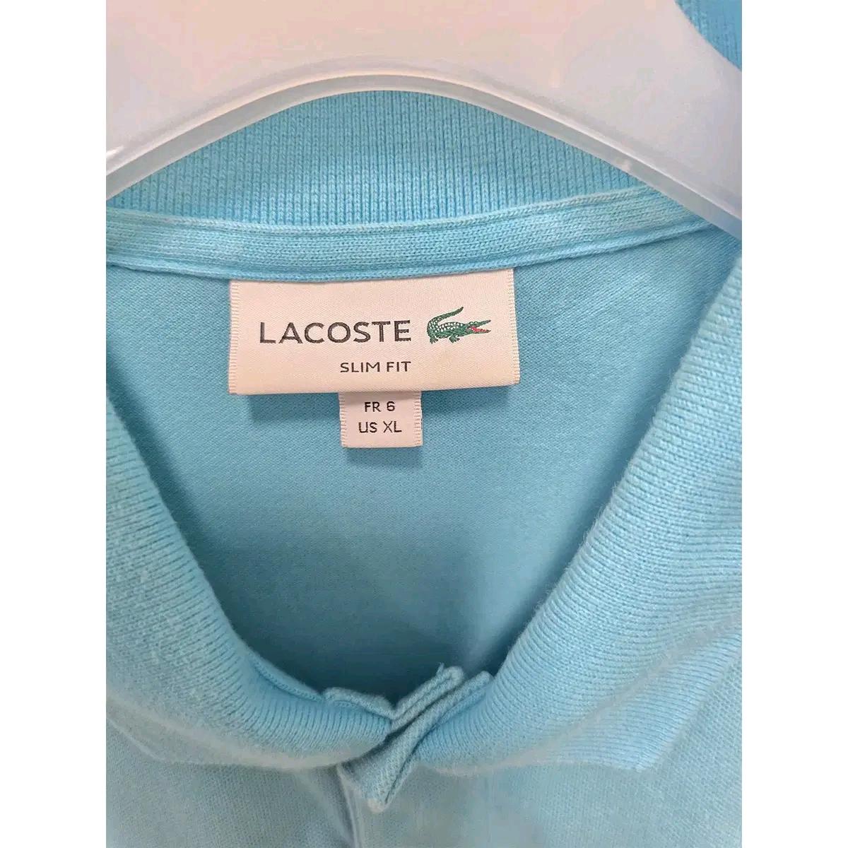 XL 라코스테 하늘색 반팔 카라티 E190 3