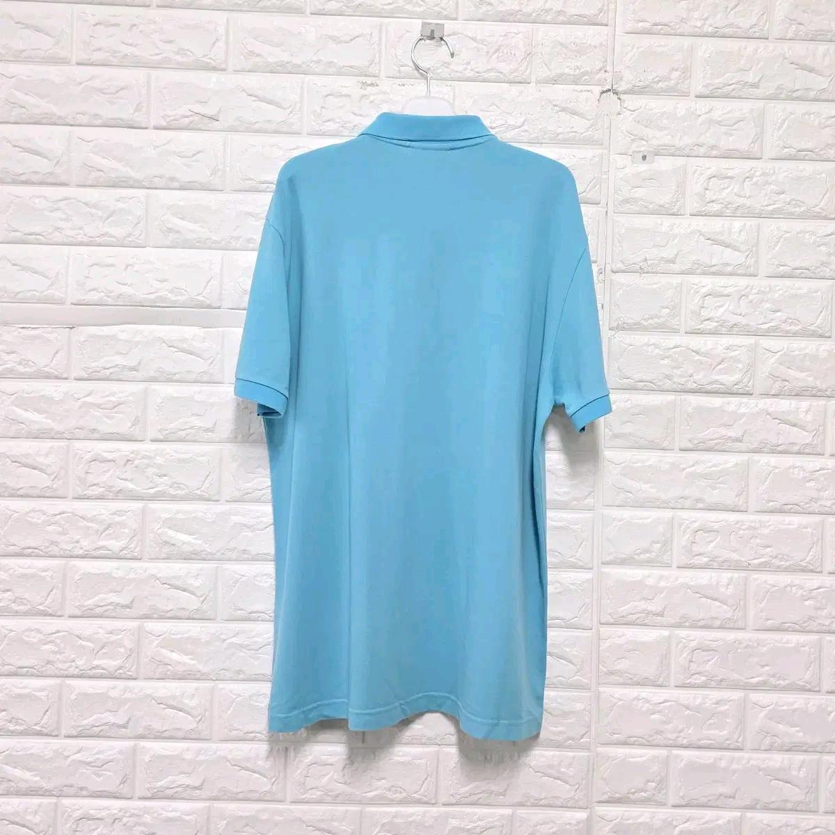 XL 라코스테 하늘색 반팔 카라티 E190 5