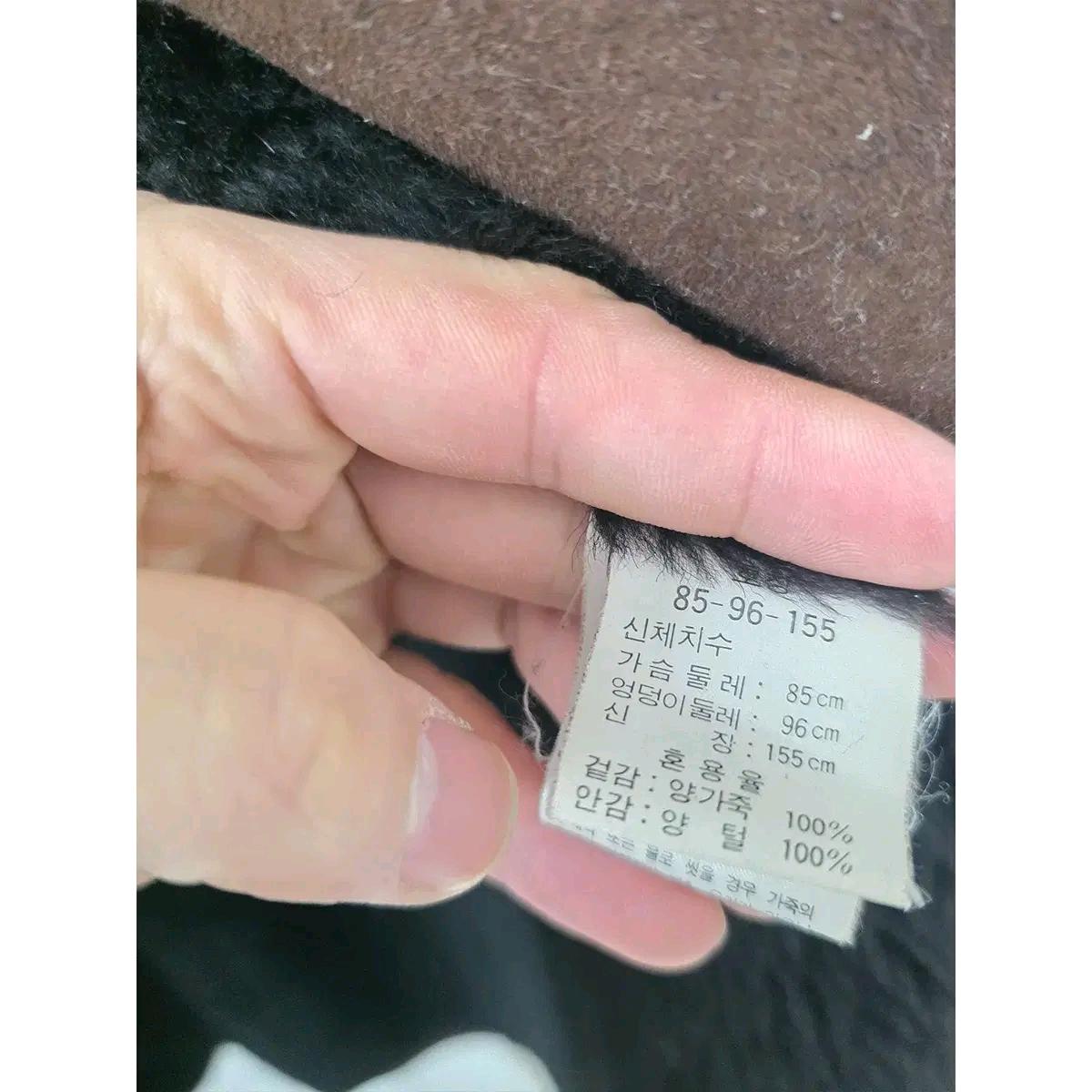 M 양털&가죽100%  무스탕 롱코트 B699 4