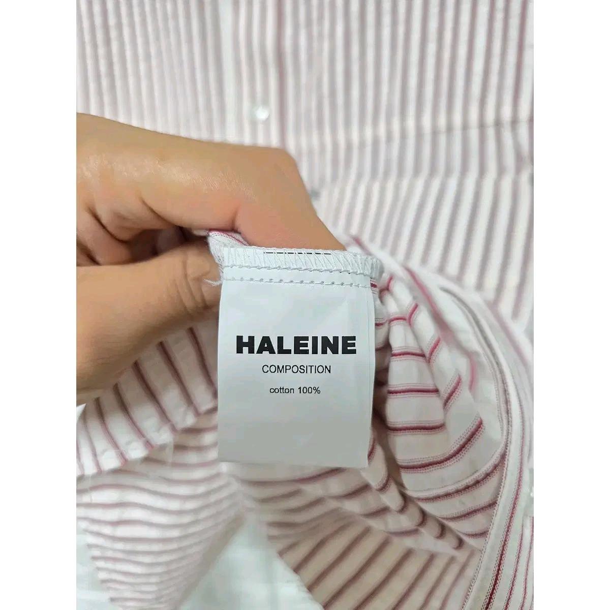 L 알렌느 HALEINE 컷 오프 민소매 스트라이프 셔츠 블라우스 206 4
