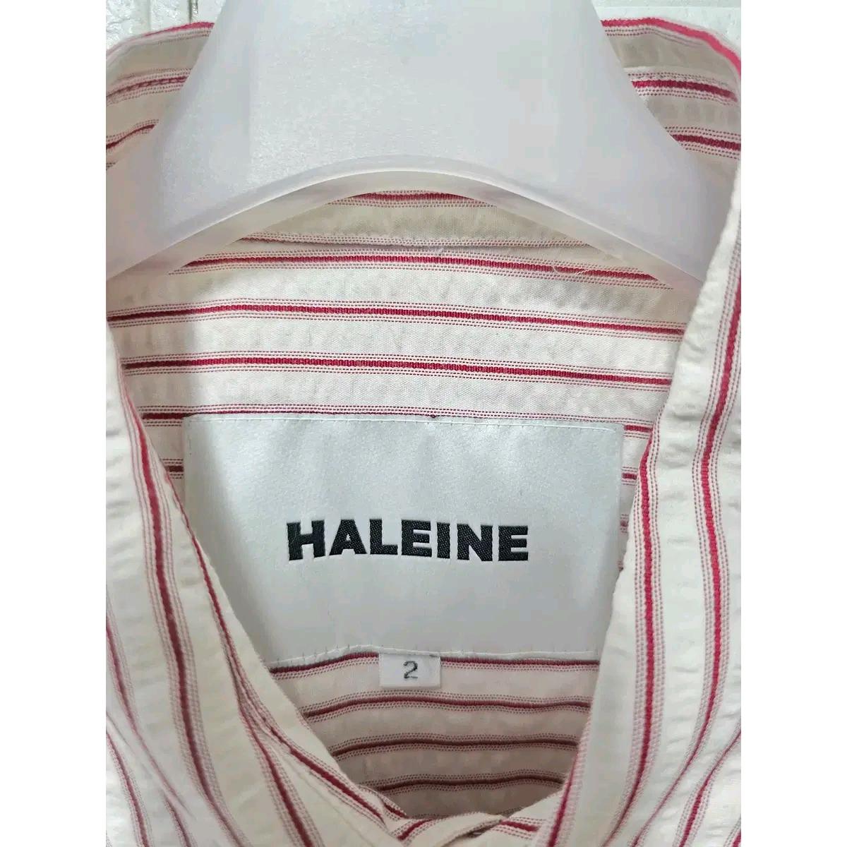L 알렌느 HALEINE 컷 오프 민소매 스트라이프 셔츠 블라우스 206 3