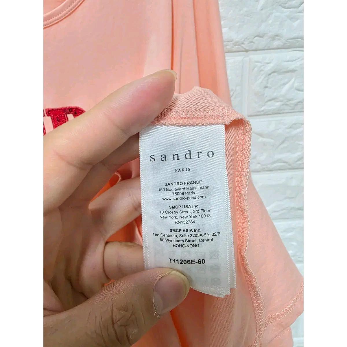 L 산드로 SANDRO 핑크 블라우스 E213 4