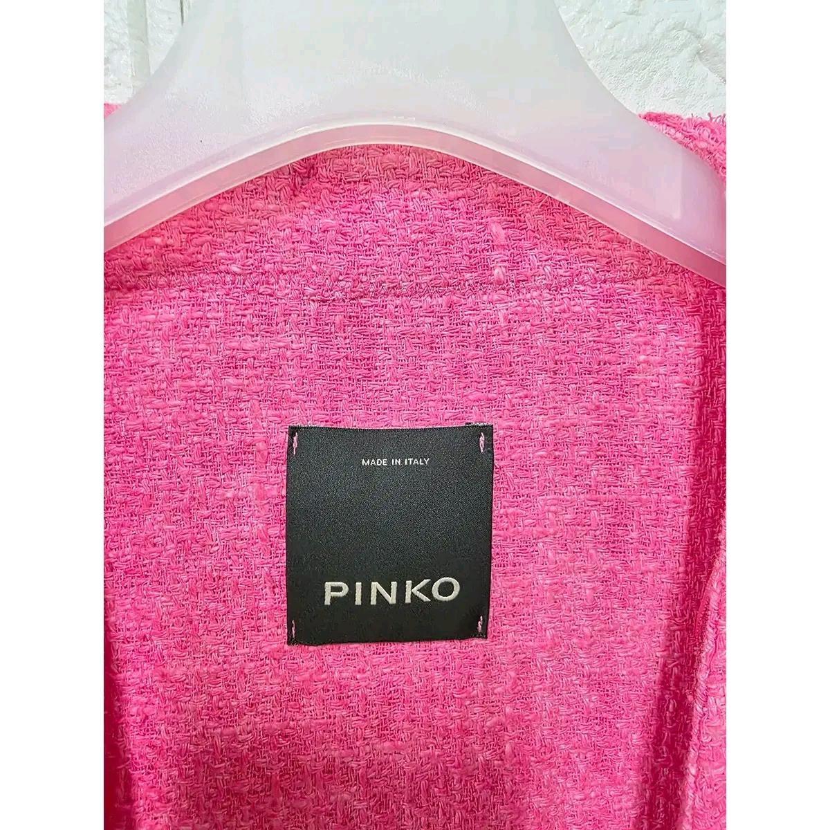 L 핀코 PINKO 핑크 트위드 자켓 E217 3