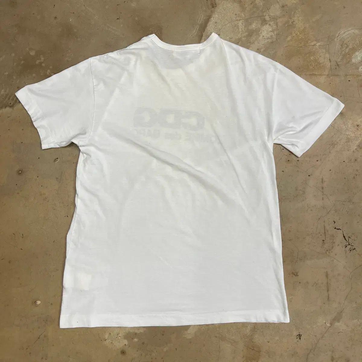 XL 꼼데가르송 빅로고 화이트 반팔티 4