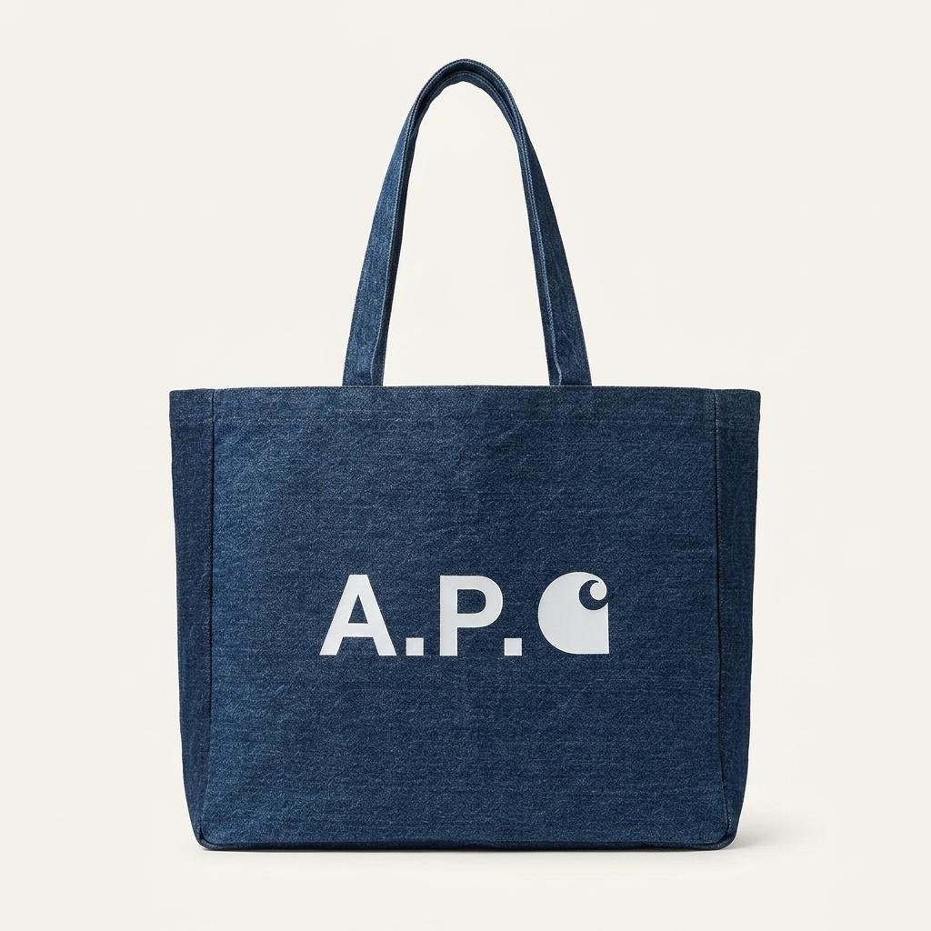 A.P.C. x 칼하트 WIP 데님 토트백