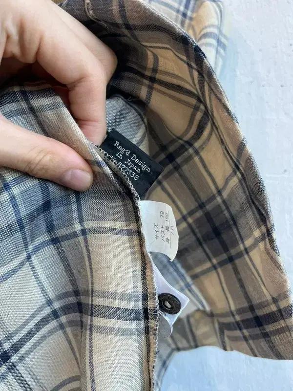 닥스 재팬 여성 체크 린넨 반팔 자켓 7