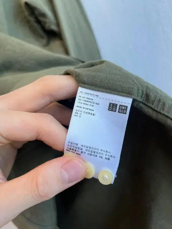 유니클로 카키 린넨 셔츠 4