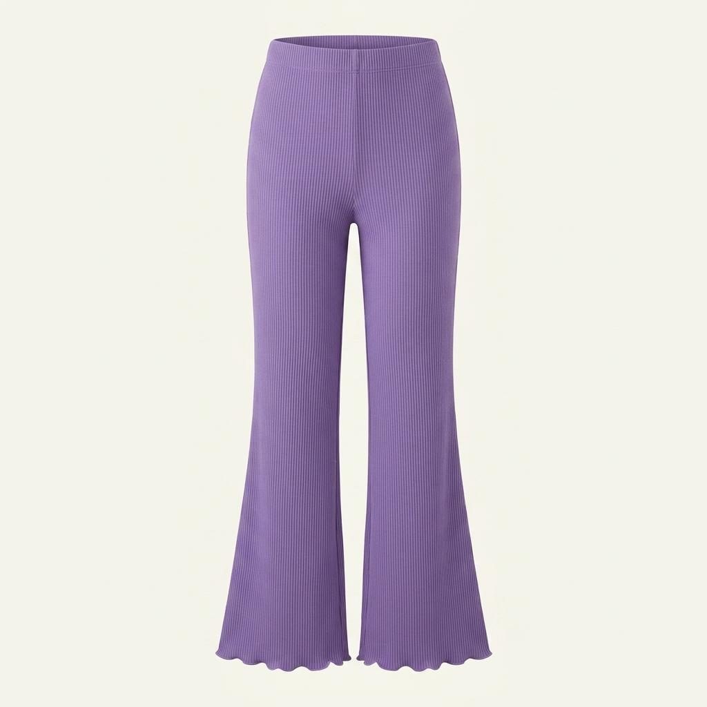 H&M DIVIDED 퍼플 골지 부츠컷 팬츠 1