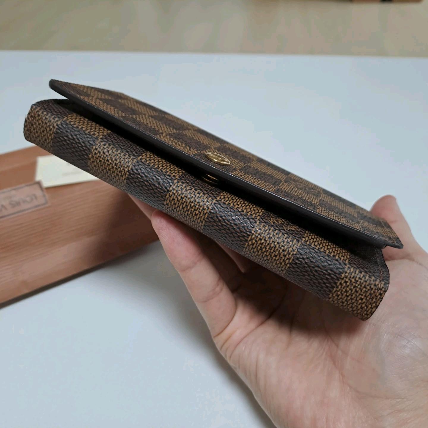 [새상품급/정품] 루이비통 다미에 에벤 트레조르 지퍼 중지갑, 루이비통지갑,루이비통중지갑 9