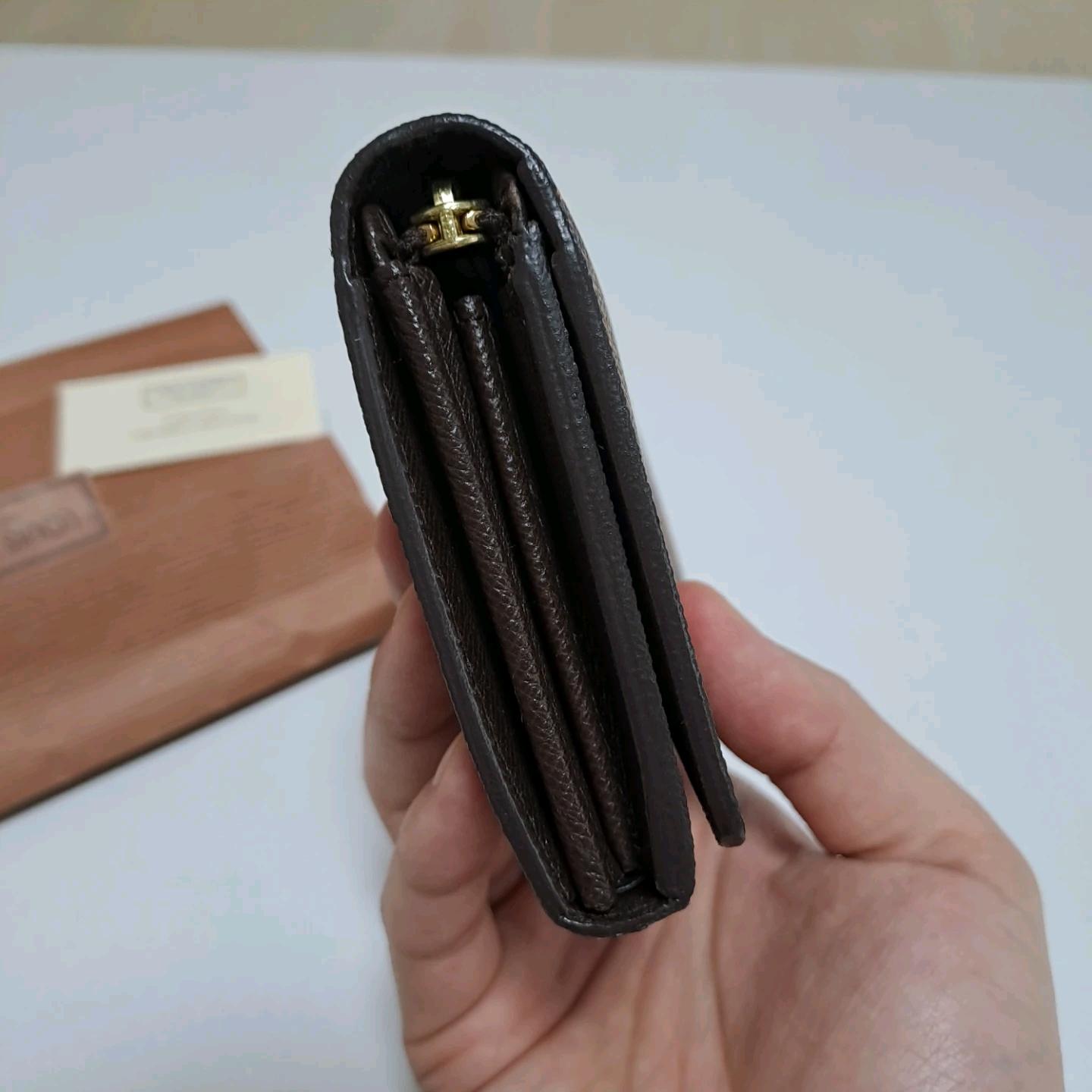 [새상품급/정품] 루이비통 다미에 에벤 트레조르 지퍼 중지갑, 루이비통지갑,루이비통중지갑 8
