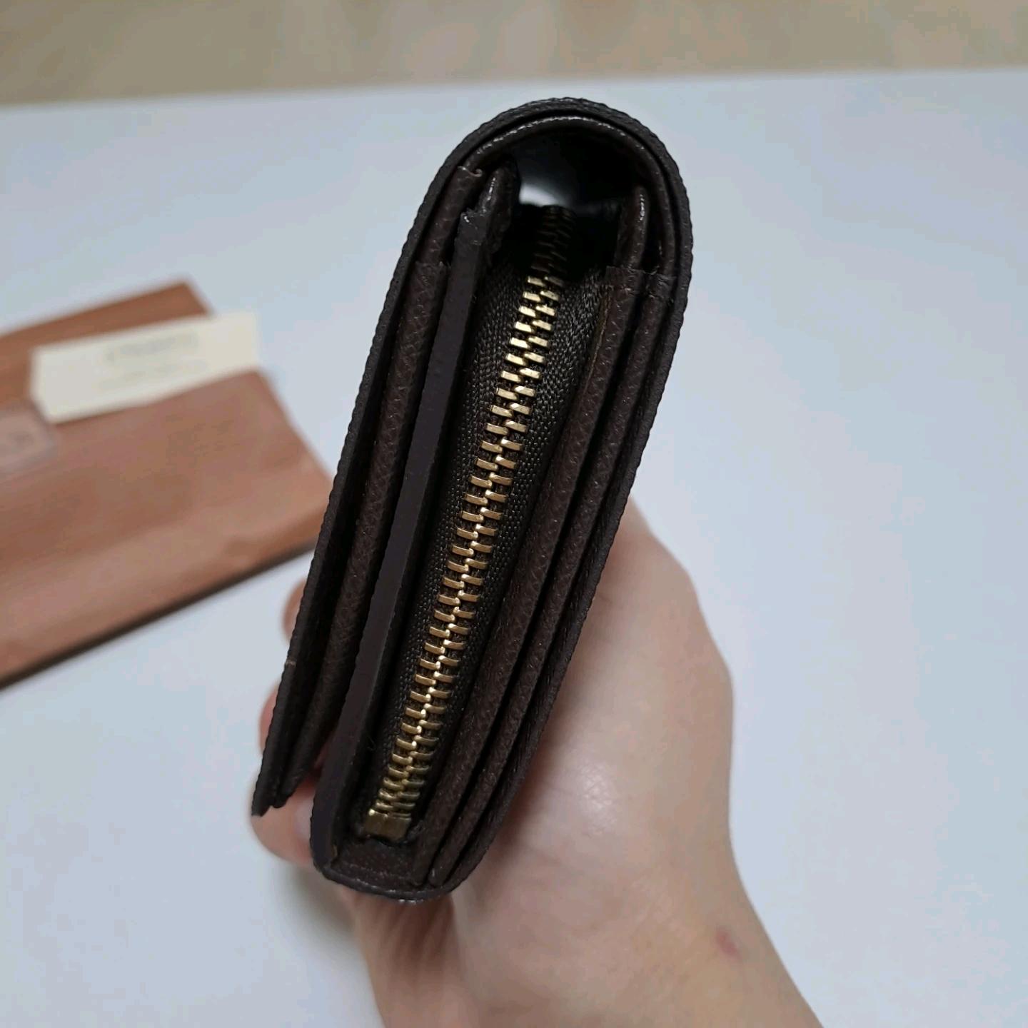 [새상품급/정품] 루이비통 다미에 에벤 트레조르 지퍼 중지갑, 루이비통지갑,루이비통중지갑 10