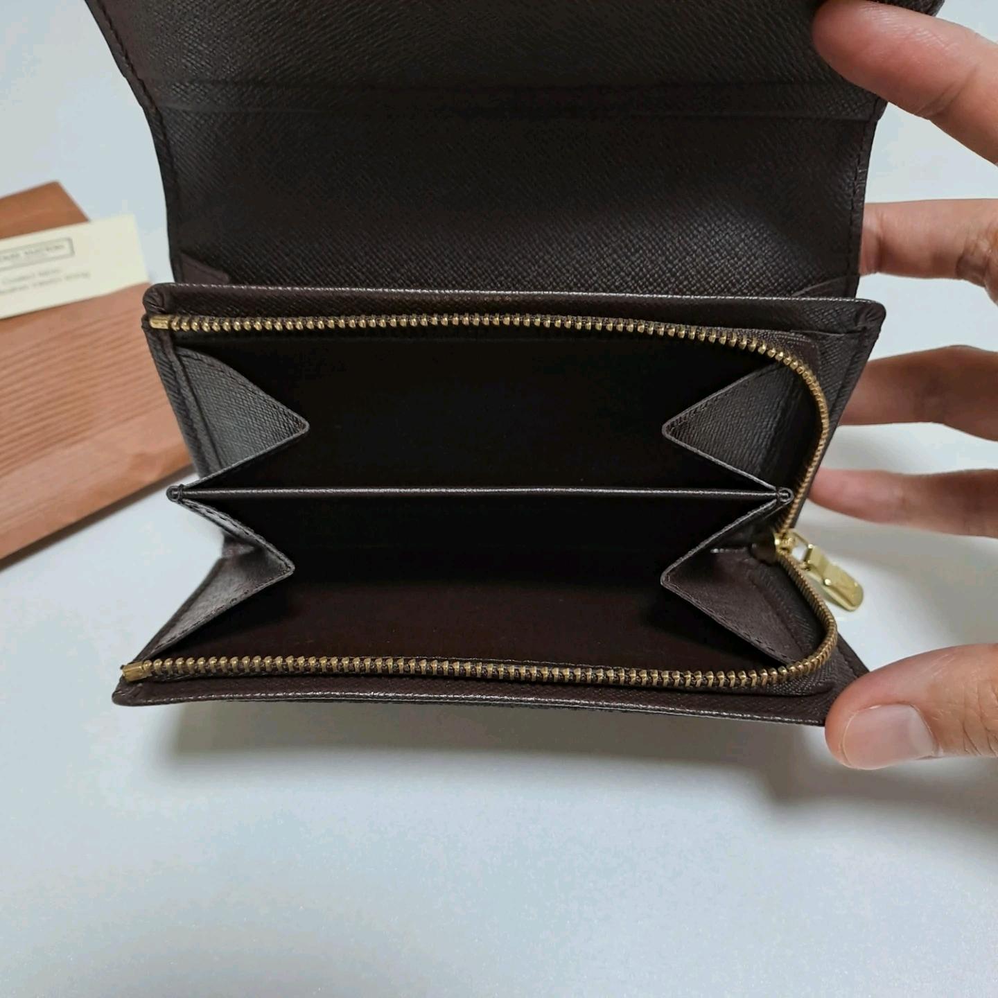 [새상품급/정품] 루이비통 다미에 에벤 트레조르 지퍼 중지갑, 루이비통지갑,루이비통중지갑 6