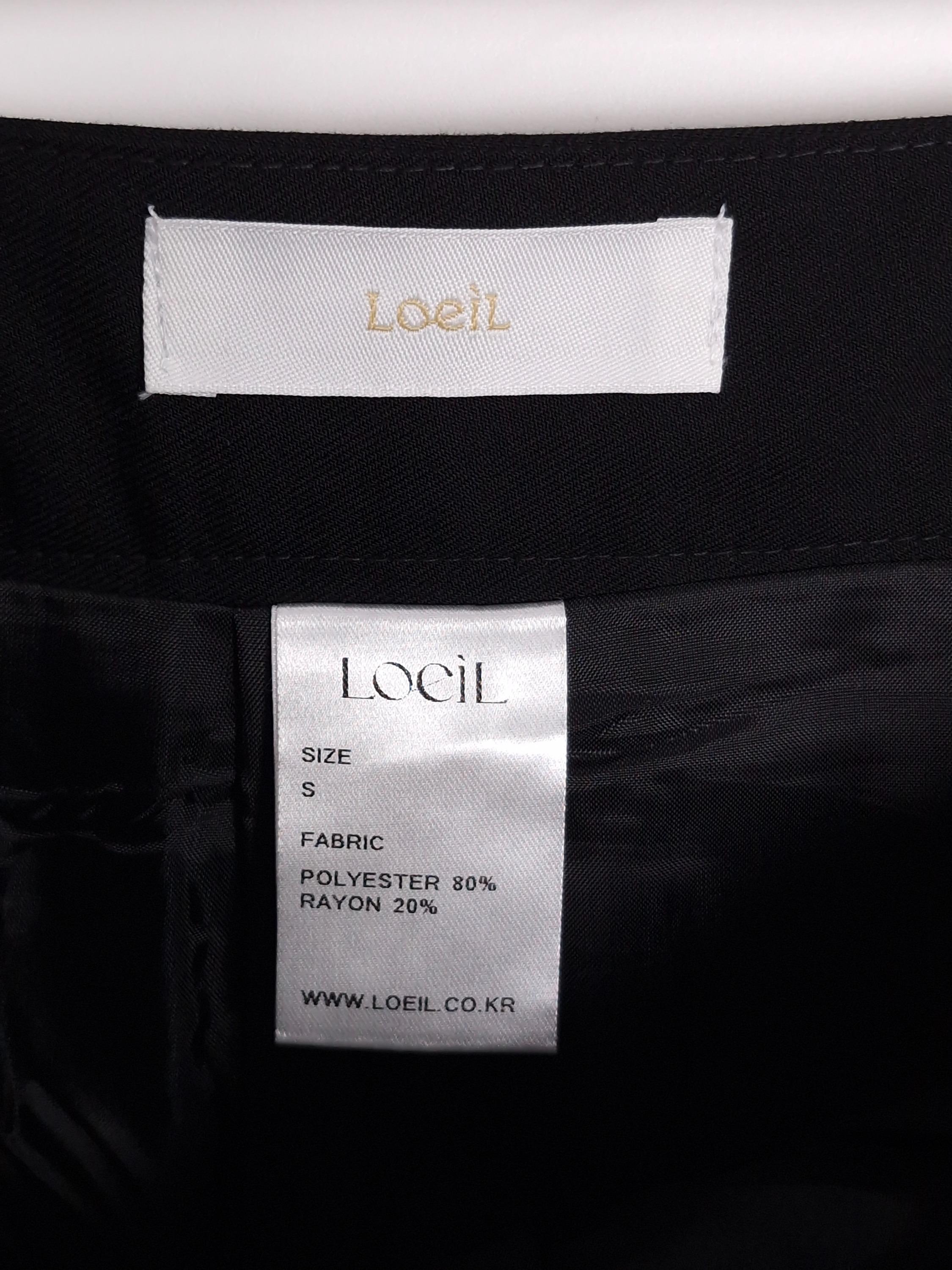 로에일 LOEIL 검정 미니 치마 플리츠 스커트 S [A527] 4
