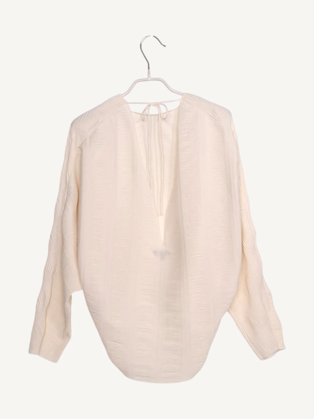 마시모두띠 Massimo Dutti 링클 플리츠 블라우스 XS [A528] 3