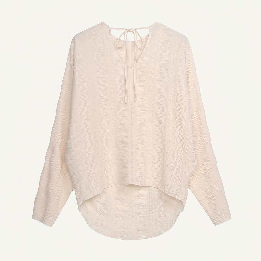 마시모두띠 Massimo Dutti 링클 플리츠 블라우스 XS [A528] 1