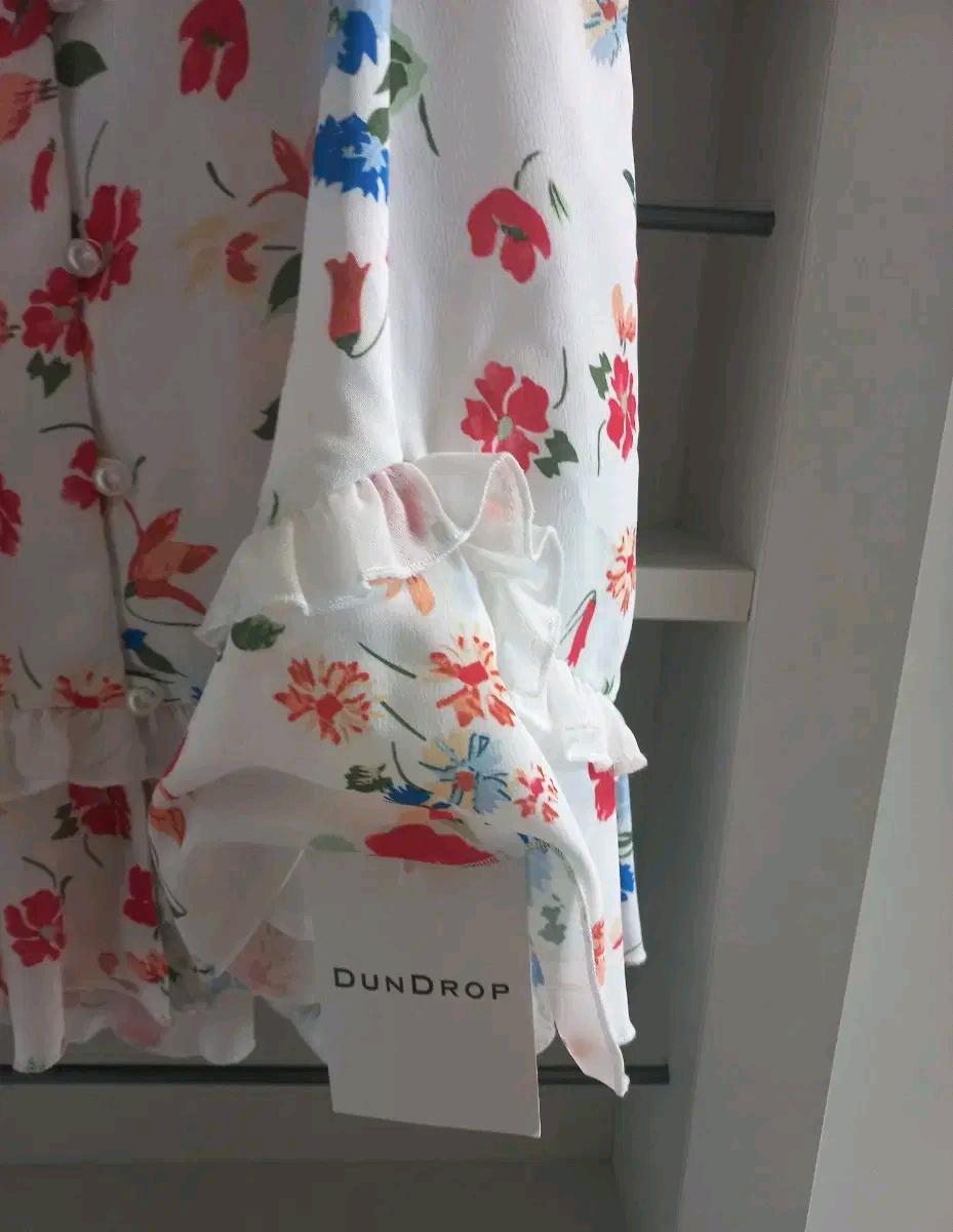 새상품던드롭 fancy flower v neck puff dress, s 5
