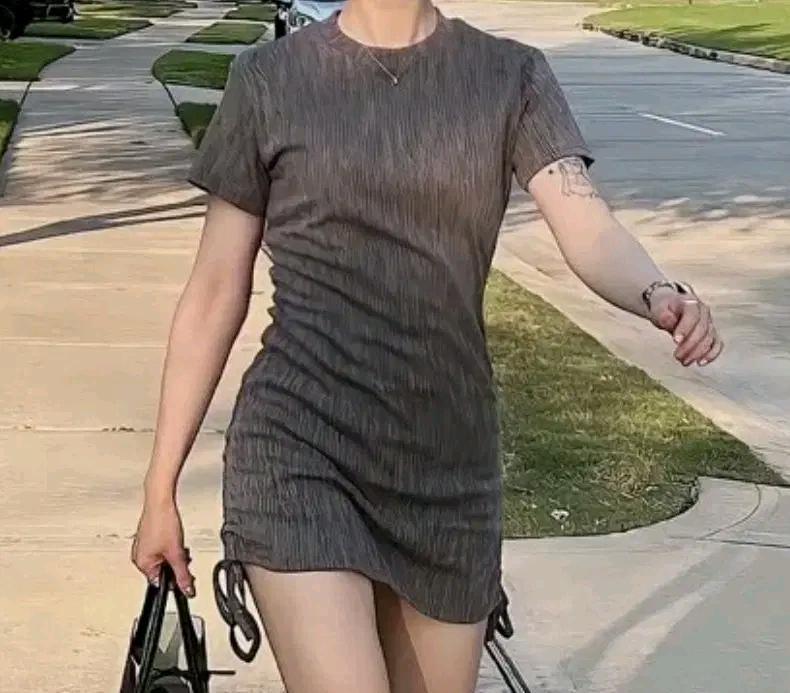 어반드레스 Rancy Rain Mini Dress GREY, s 5