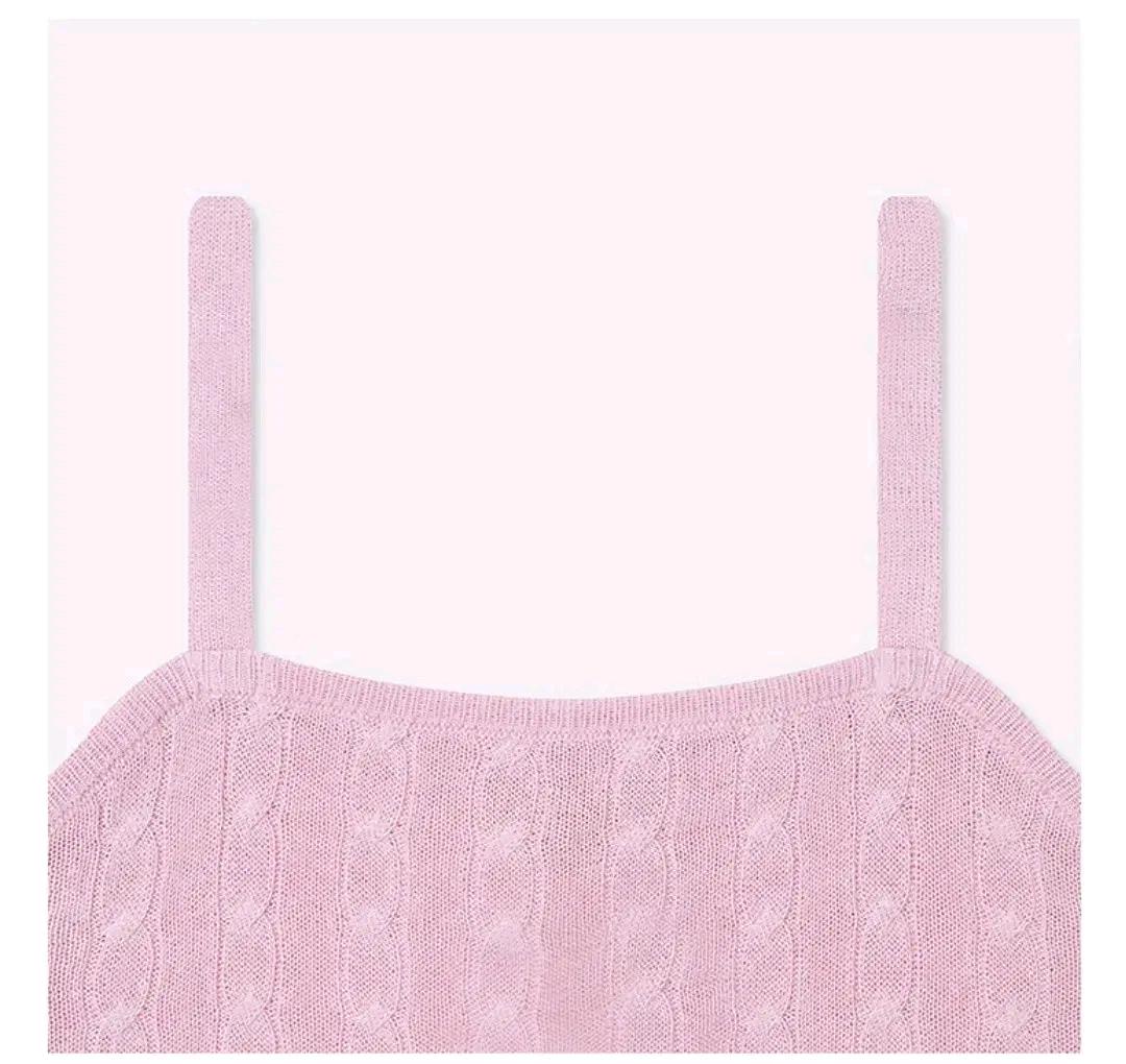 새상품 스파오 썸머 케이블 반팔 가디건pink L, 나시 pink L 9