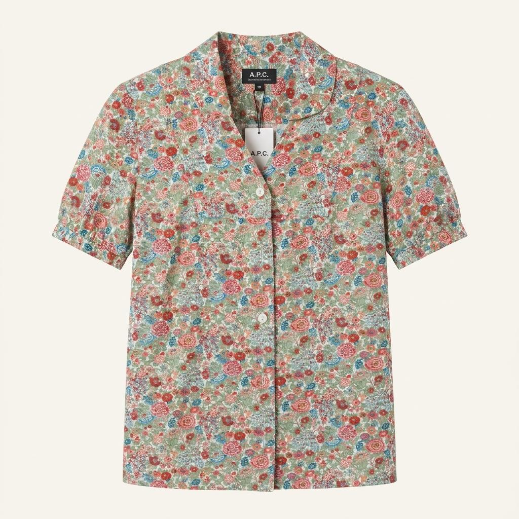 A.P.C. 아페쎄 플라워 반팔 셔츠