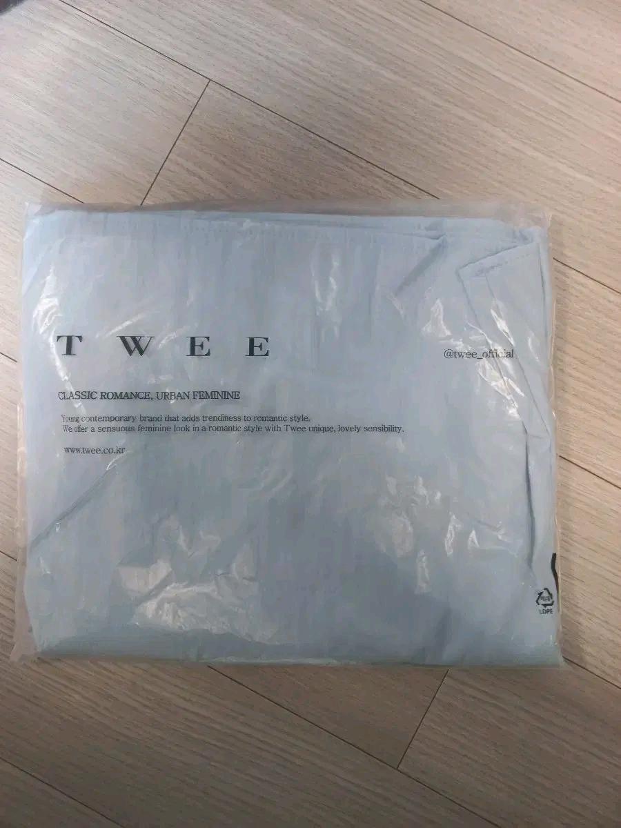 새상품 트위 하퍼 셔링 리본 원피스, 스카이 블루, free 10