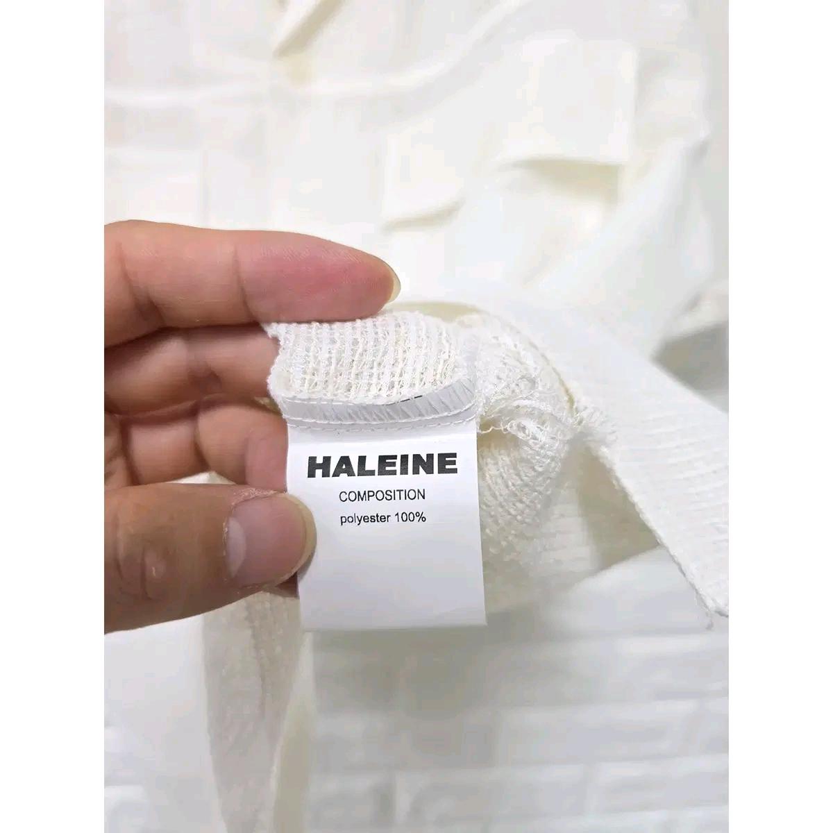 L 알렌느 HALENE 데미지 컷오프 오픈카라 투포켓 반팔 블라우스 E231 4