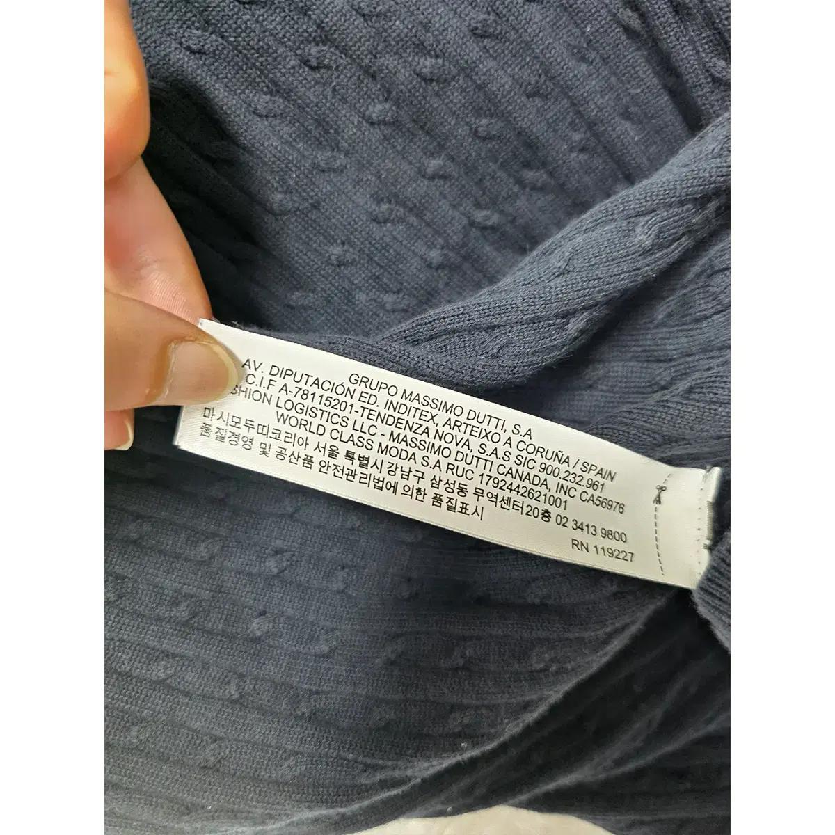 M 마시모두띠 블랙 케이블 반팔 카라 티 E278 4