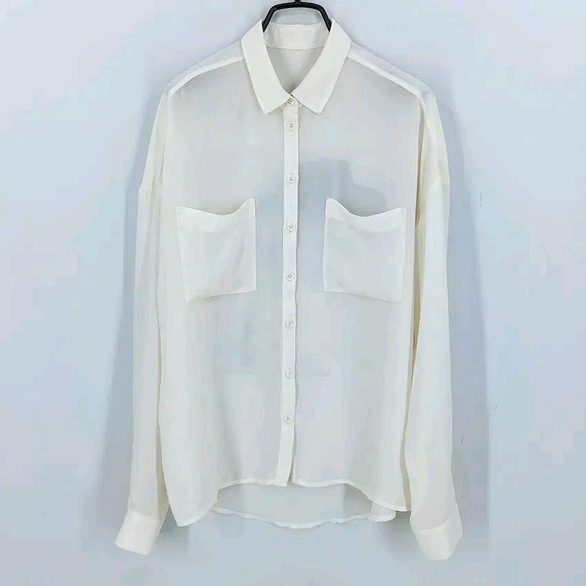 테이트 여성 여름 루즈핏 시스루블라우스 크림F (HU45654) 2