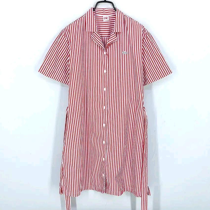 라코스테 여성 여름 논포켓 반팔롱셔츠 톤다운레드S (HU45655) 2