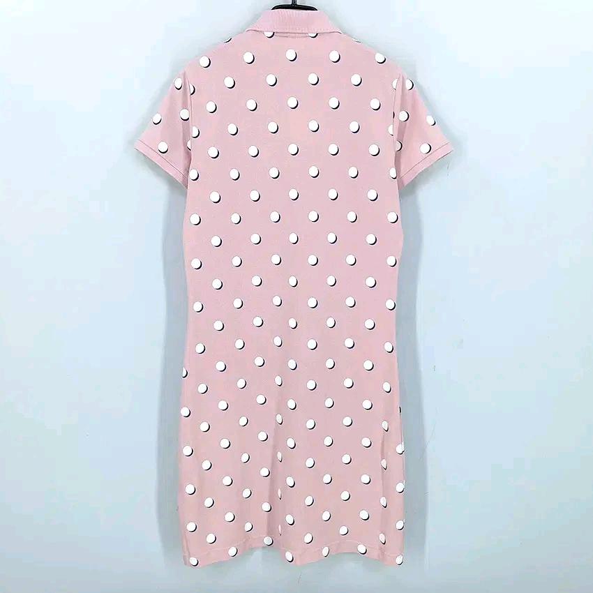 라코스테 여성 여름 도트 카라반팔 미니원피스 핑크 (HU45657) 3