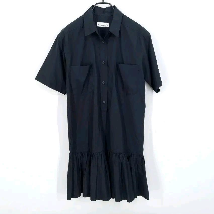 톰보이 여름 루즈핏 반팔 미니원피스 다크네이비80 (HU45659) 2