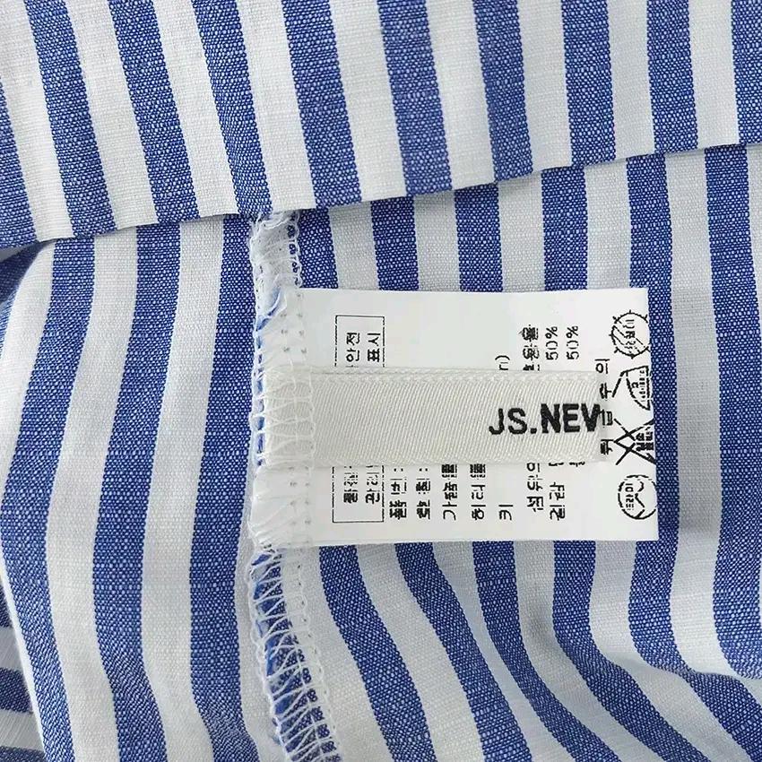 JS뉴욕 여성 여름 루즈핏 퍼프 반팔원피스 블루F (HU45660) 5