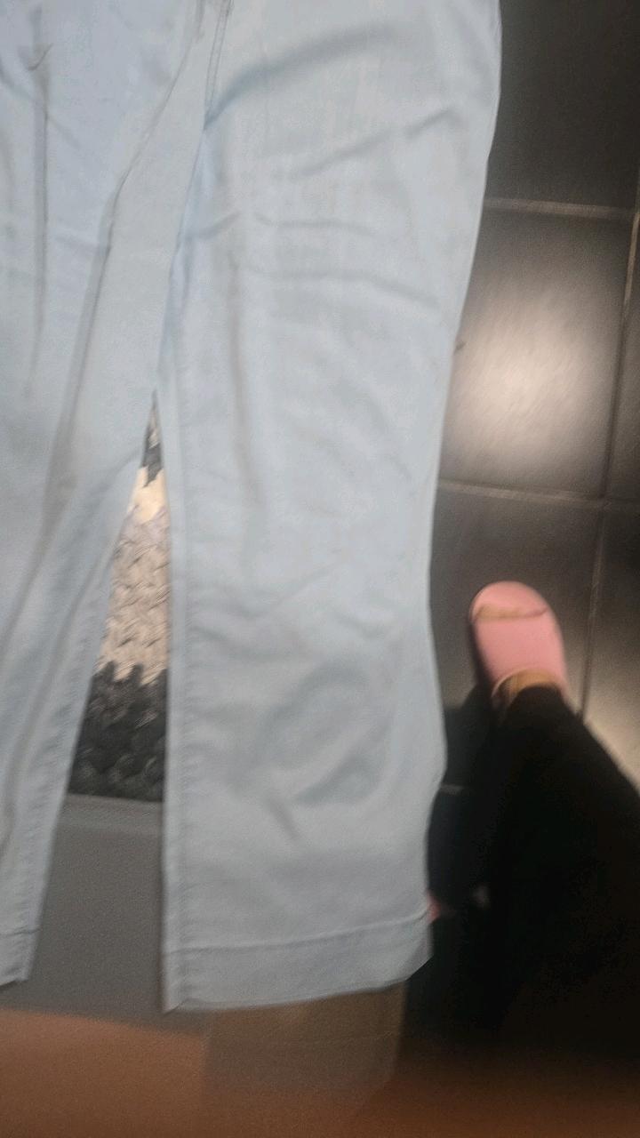 세인트스코트 밴딩 와이드 데님 팬츠 스카이블루 3