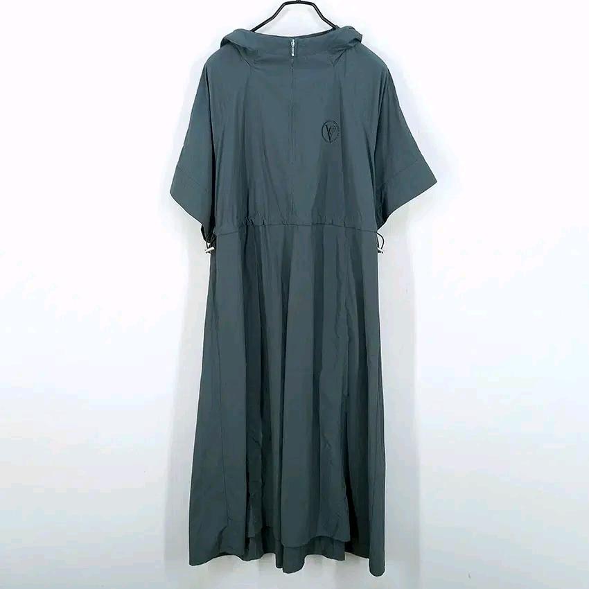 보브 여름 홑겹 루즈핏 후드롱원피스 카키그레이55(HU45668) 2