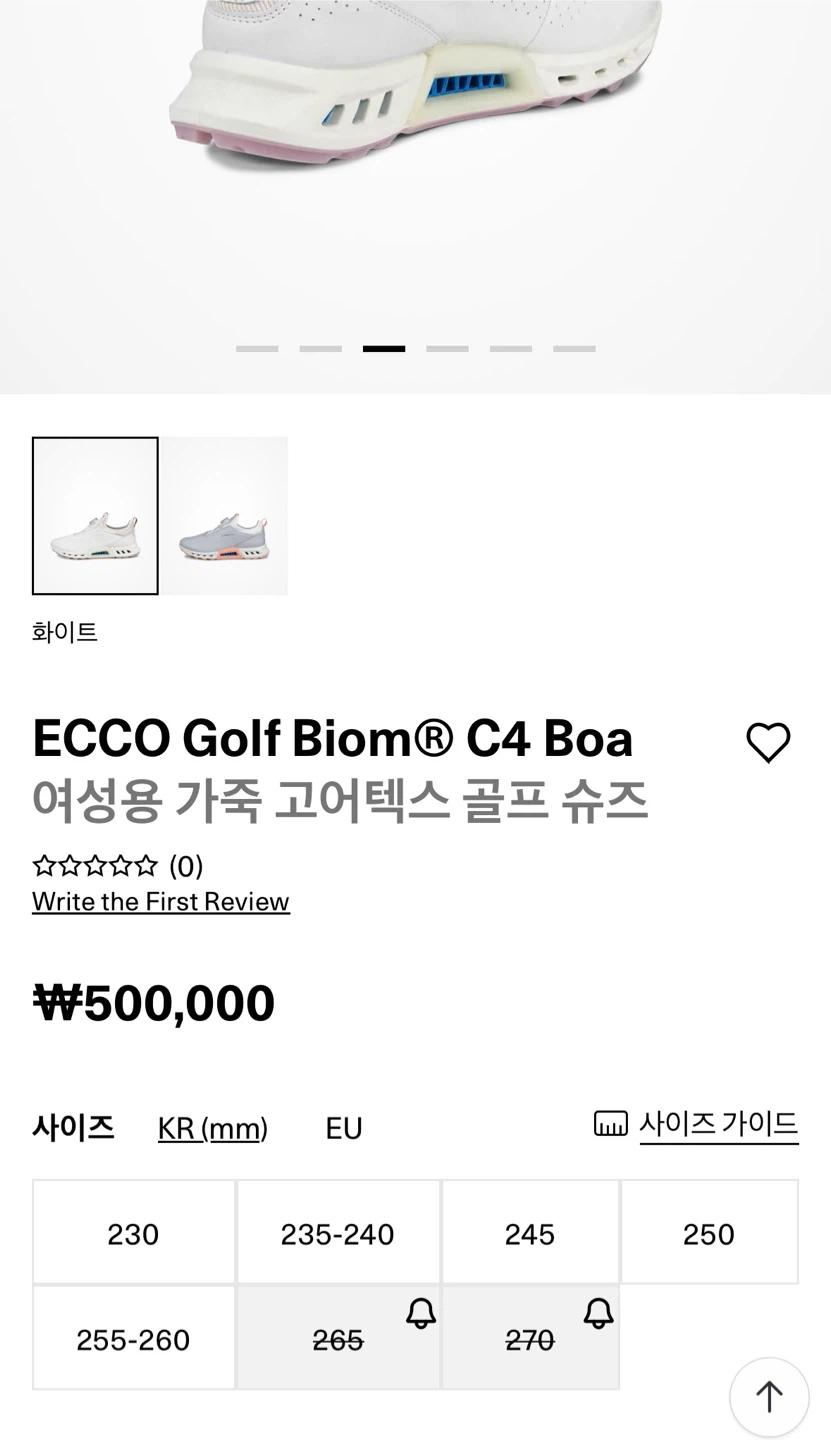 ECCO 에코 골프화 바이옴 C4 보아 고어텍스 250/38사이즈 3