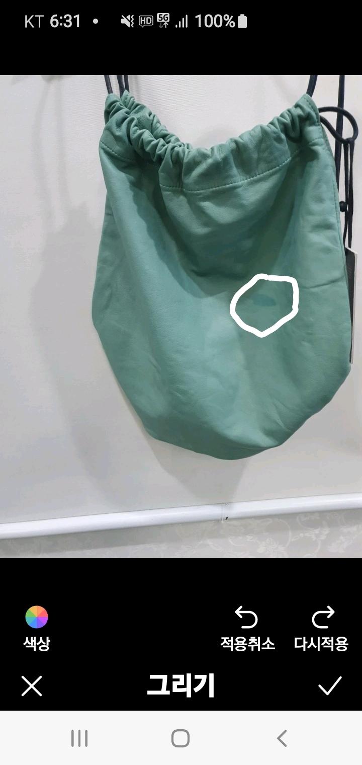 펜디 나파 레더 드로우스트링 백팩 민트 11