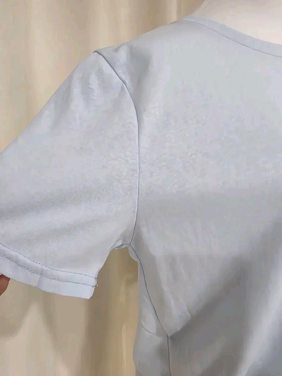 무화과 프린팅 반팔 티셔츠 라이트 블루 5