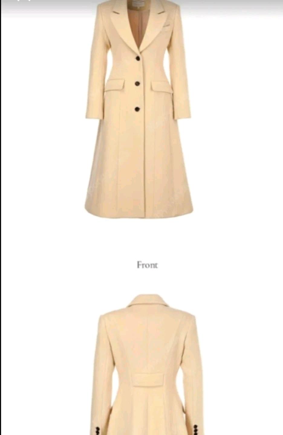 브라이드앤유 테니아 클래식 A라인 코트 버터 55 5